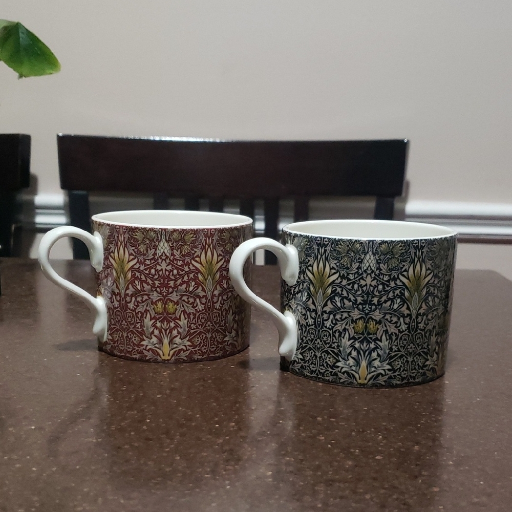 Spode Morris & Co 12oz Coffee Mug with Handle, Porcelain.